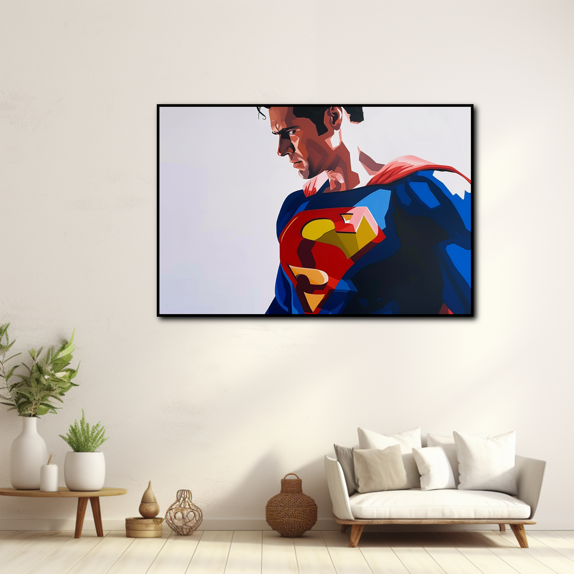 Tableau déco Superman minimaliste