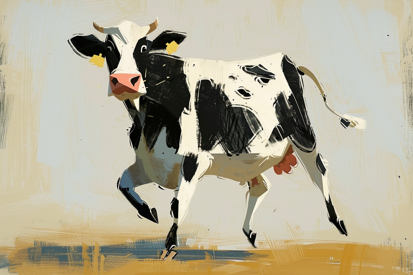 Peinture Vache Rigolote