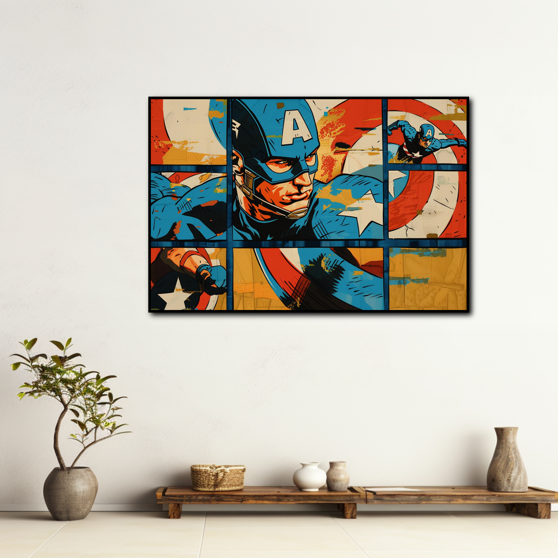 Tableau Captain America bande dessinée comics Marvel