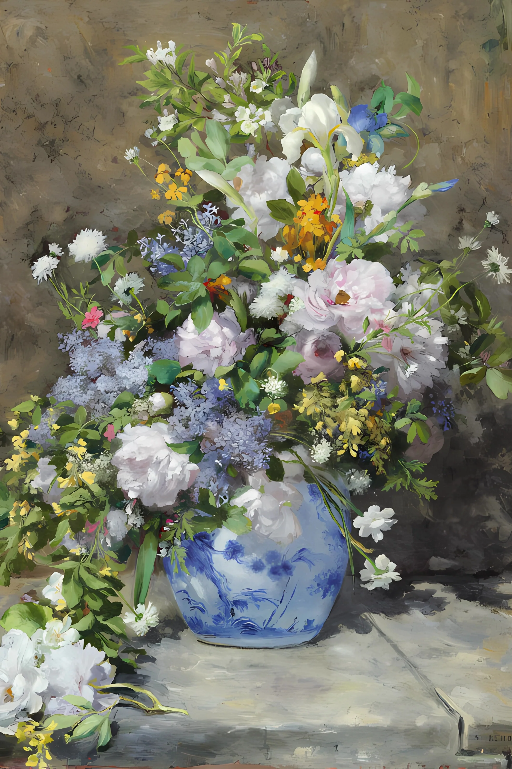 Grand vase avec fleurs - Pierre-Auguste Renoir