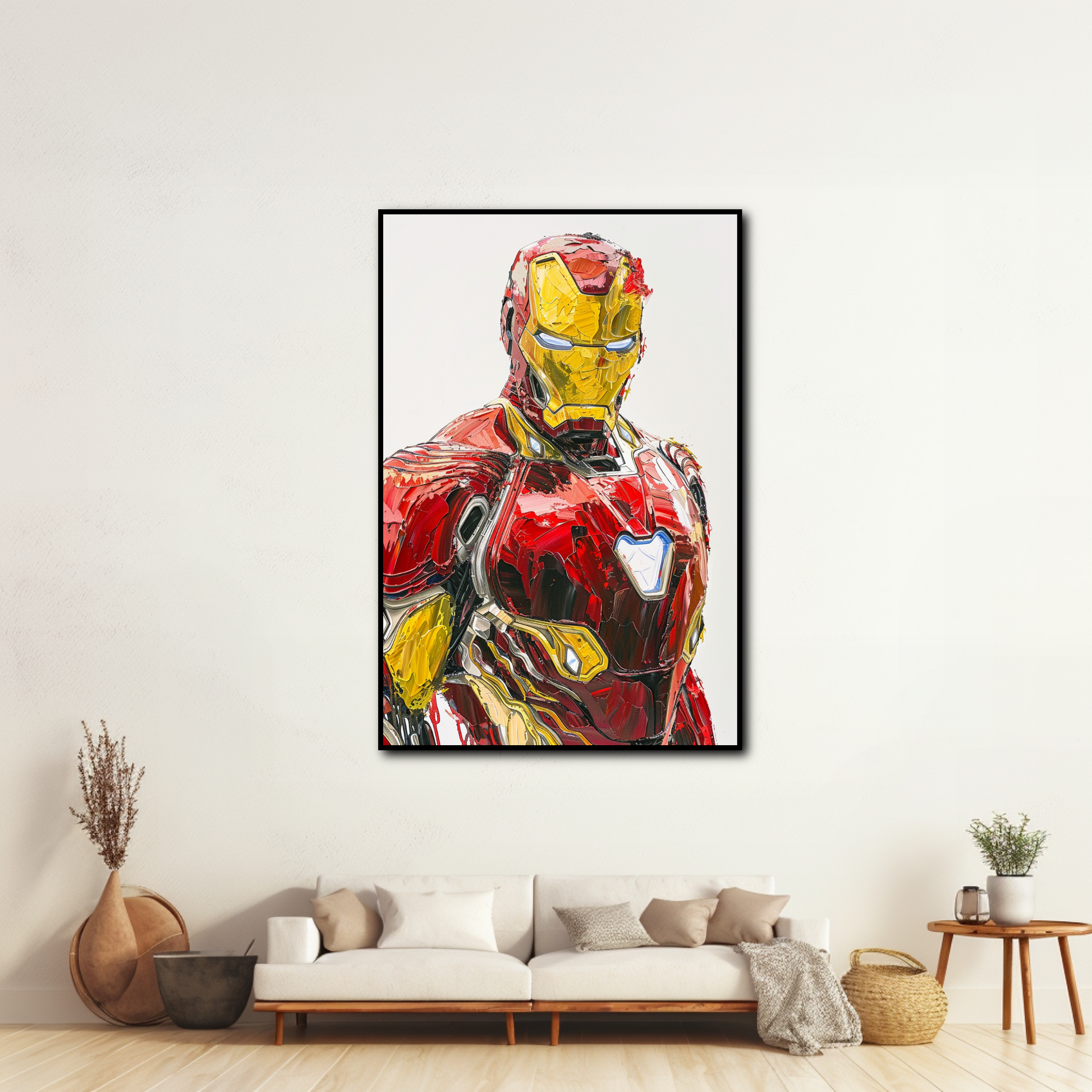 Tableau déco Iron Man Marvel peinture huile pop art