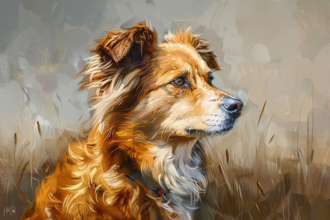 Tableau Chien Peinture