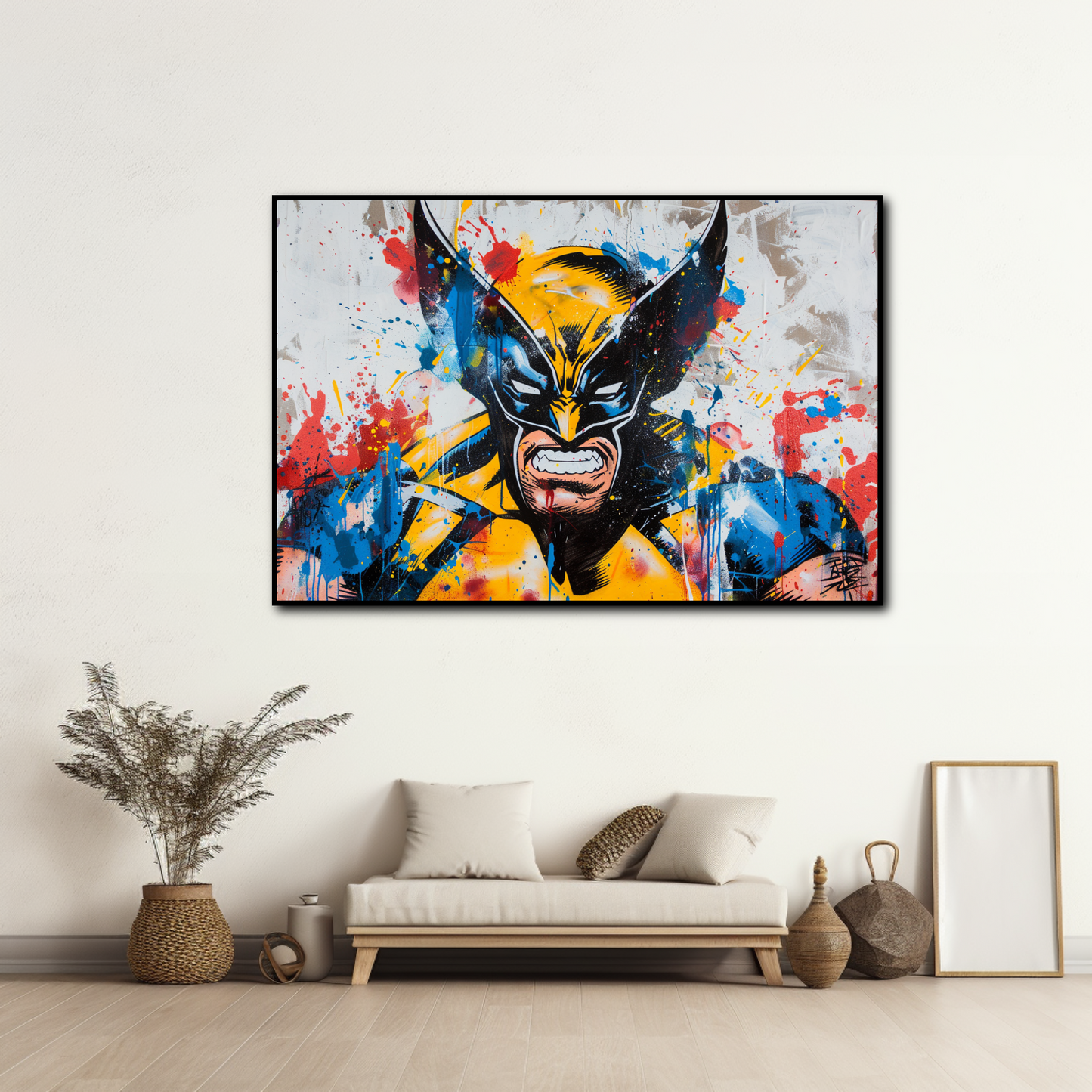 Tableau déco Wolverine X-men street pop art comics