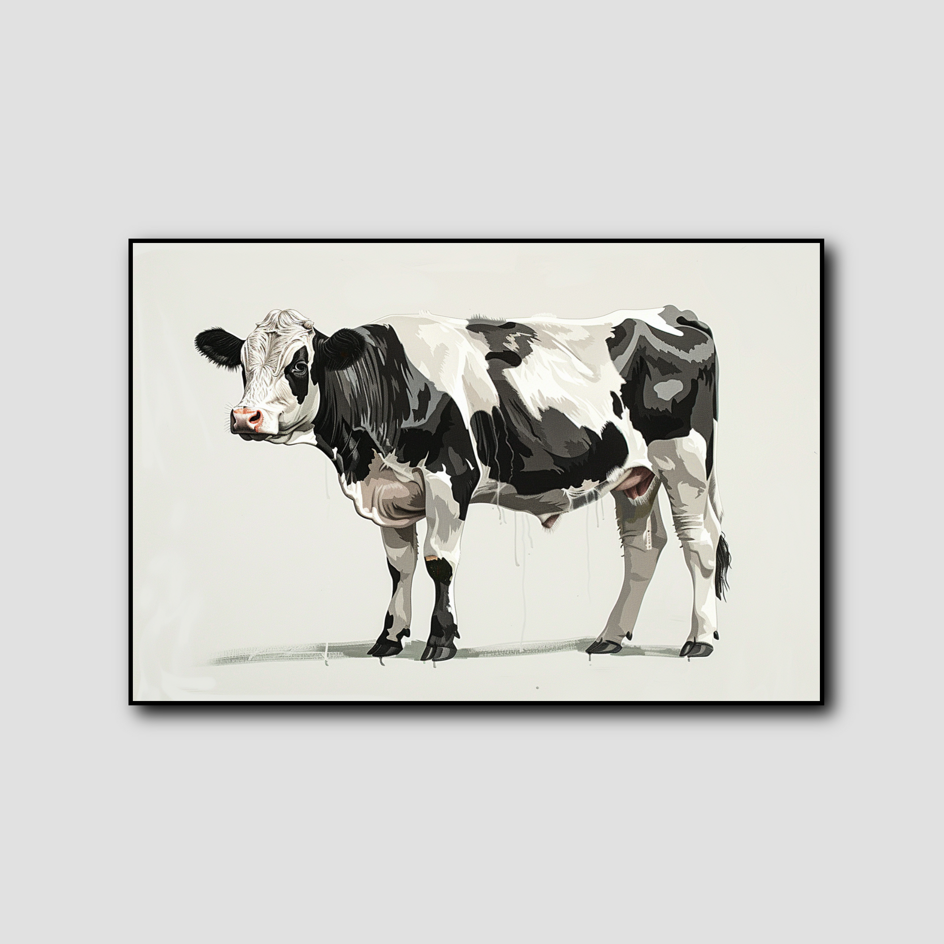 Tableau Vache Noire et Blanche