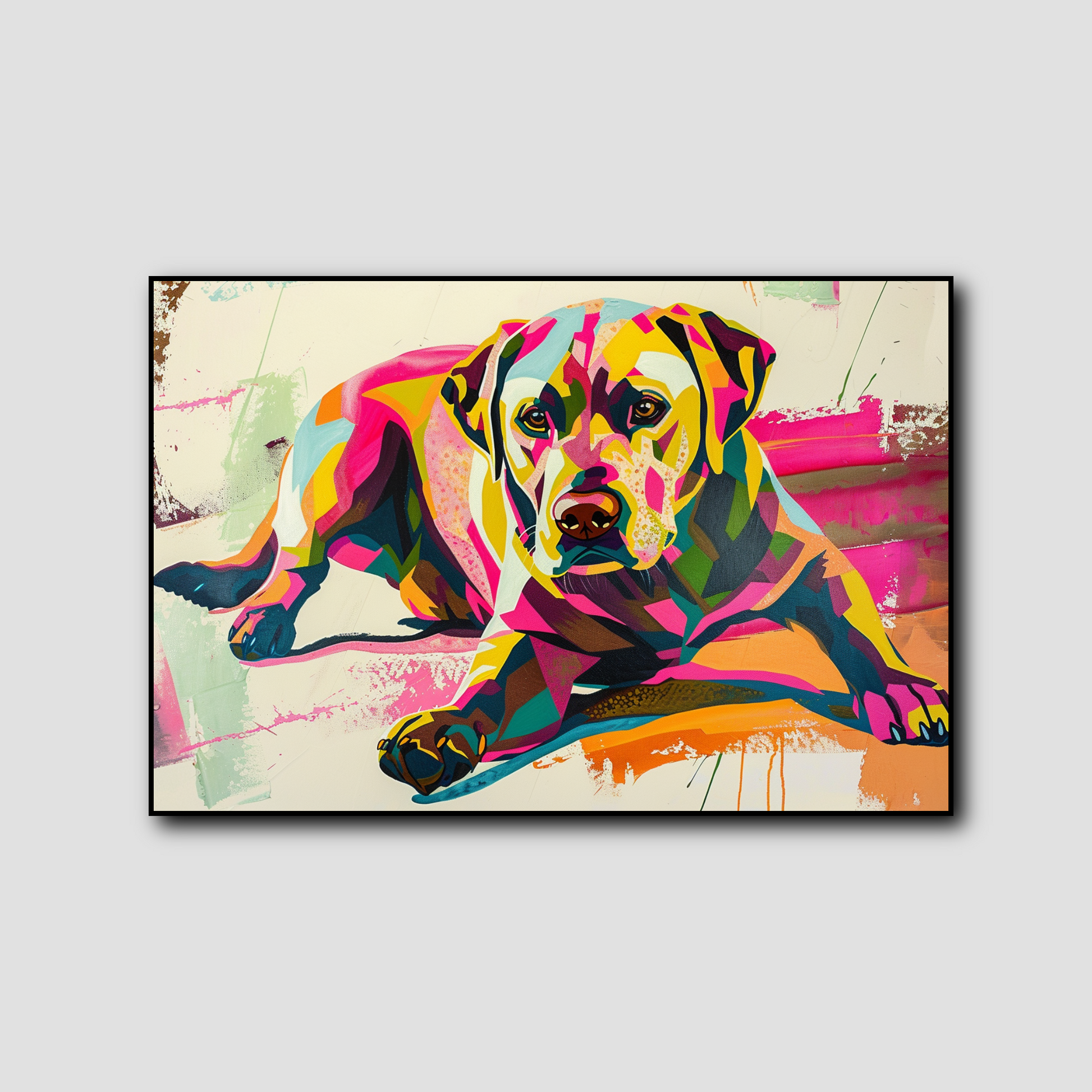 Tableau Chien Le Labrador Pop