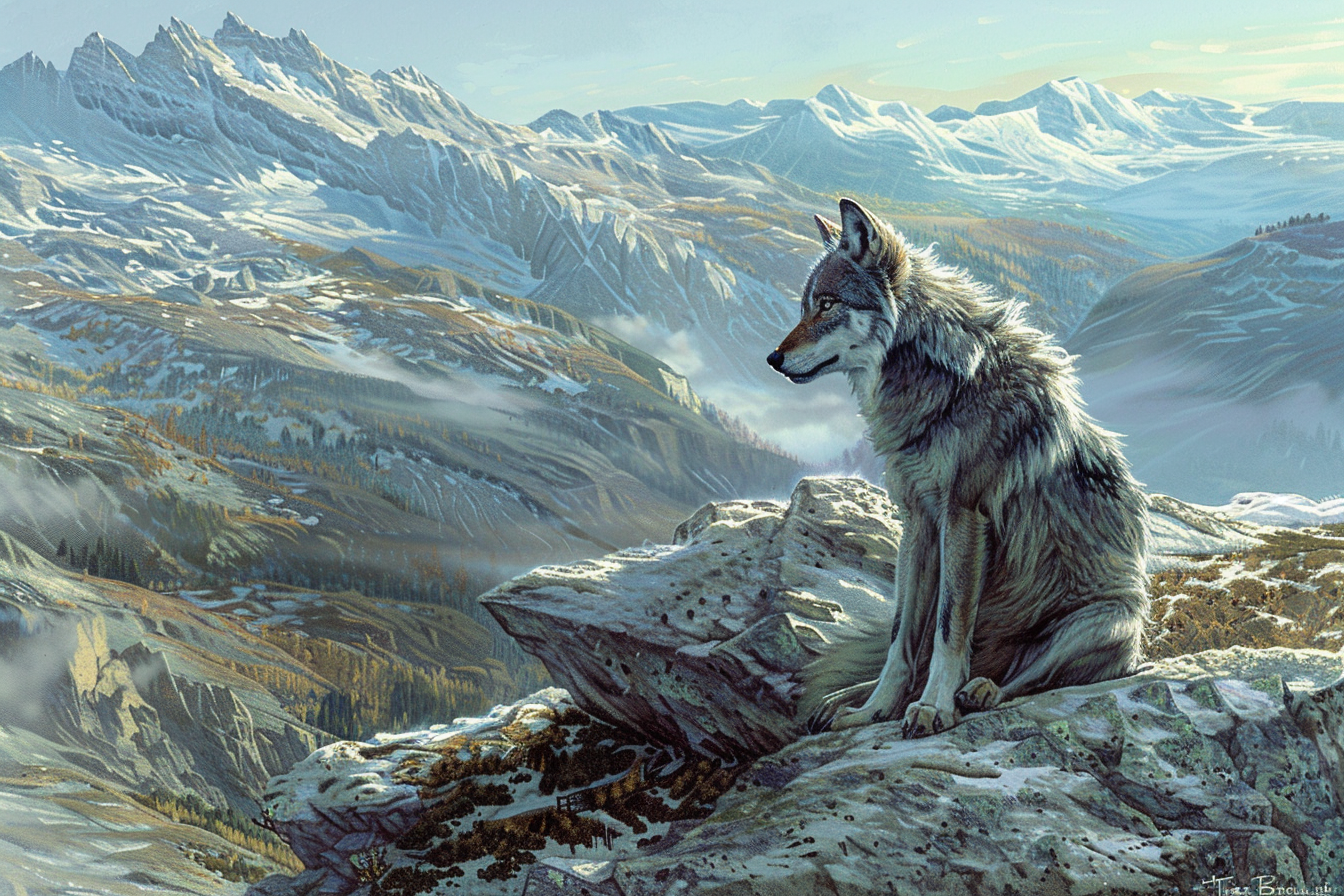 Tableau Loup des Montagnes