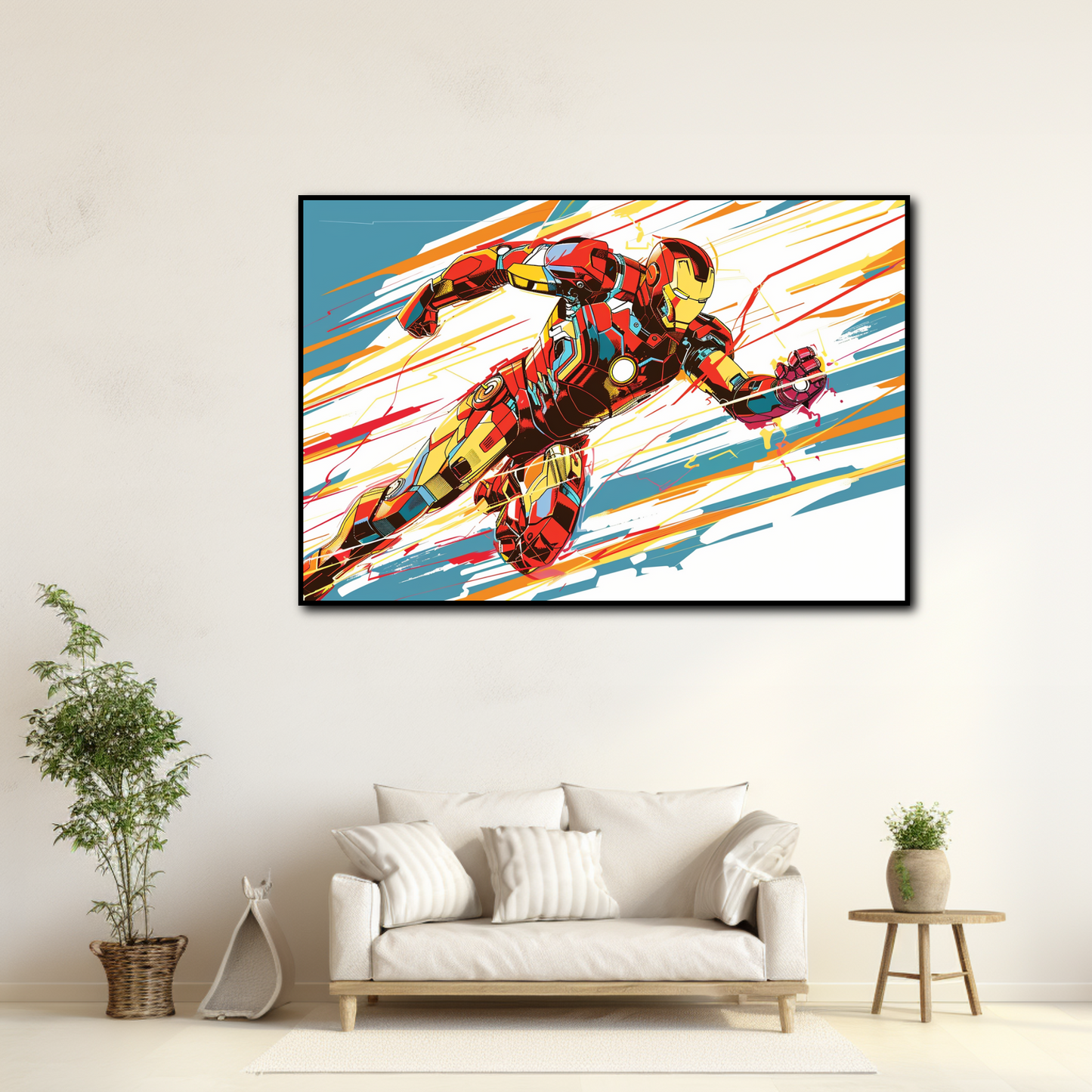 Tableau déco Iron Man bande dessinée comics Marvel