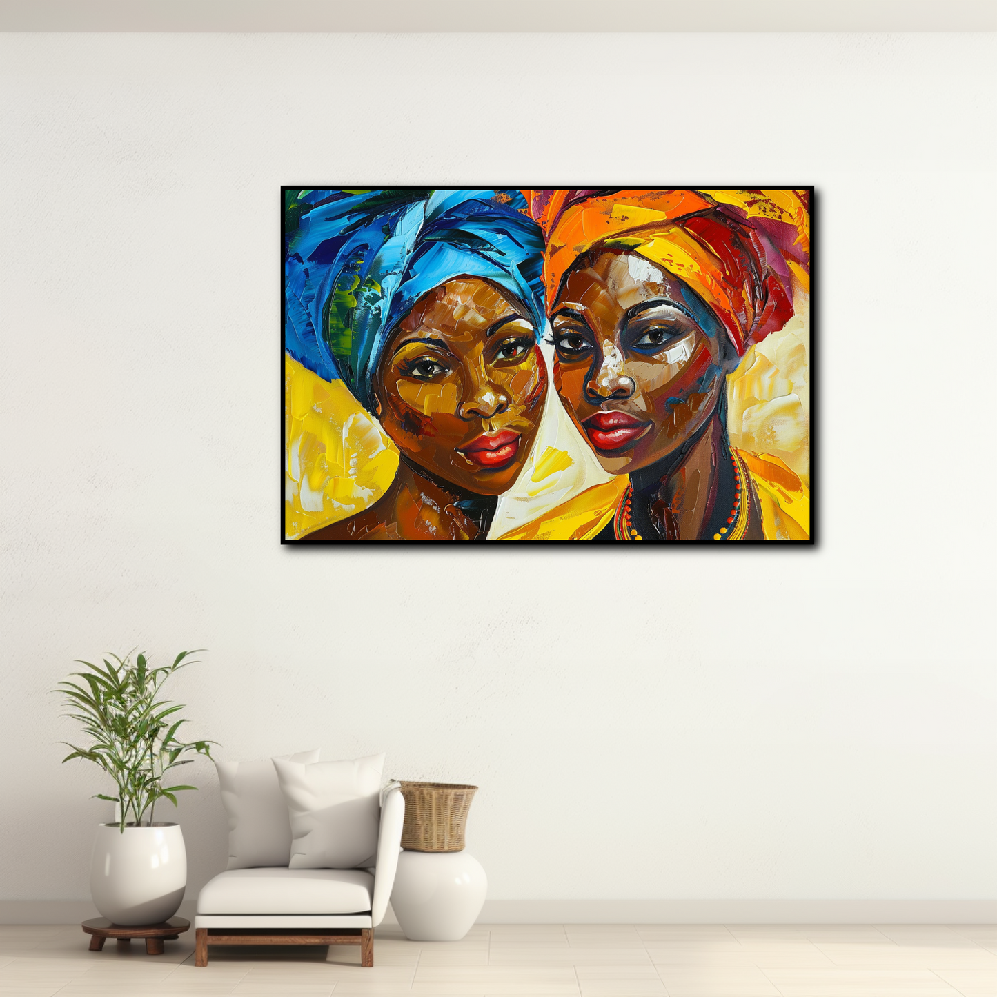 Peinture sur Toile Femme Africaine