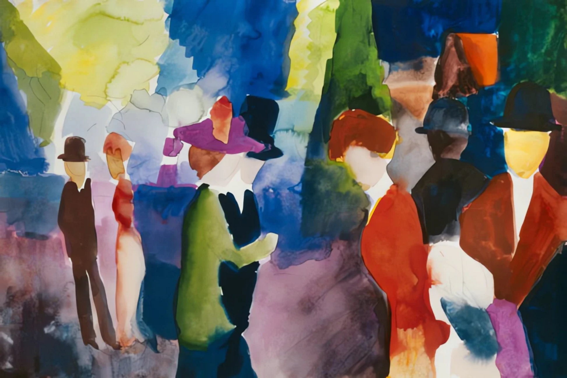 Personnes qui se rencontrent - August Macke