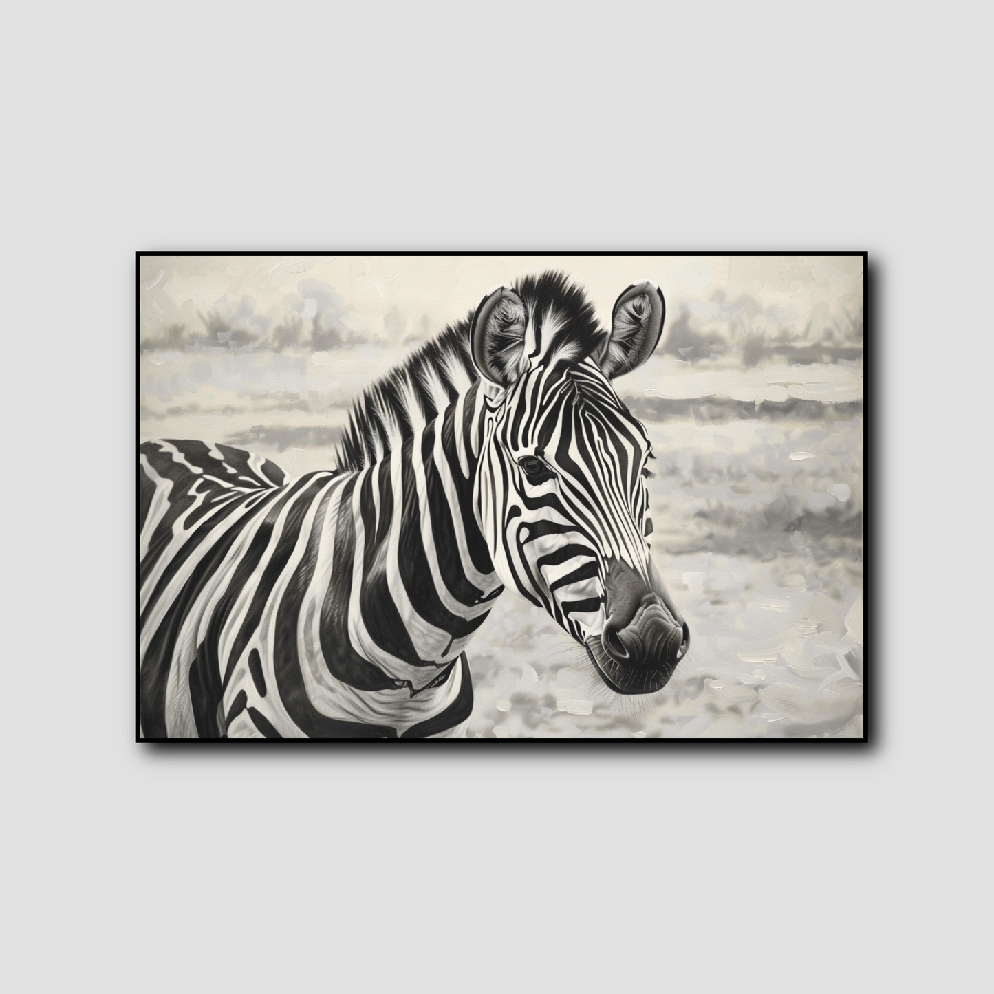 Tableau Zebre Noir et Blanc