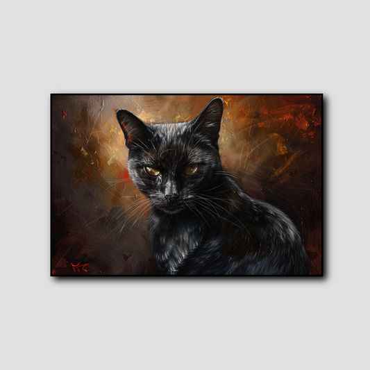 Peinture Chat Noir