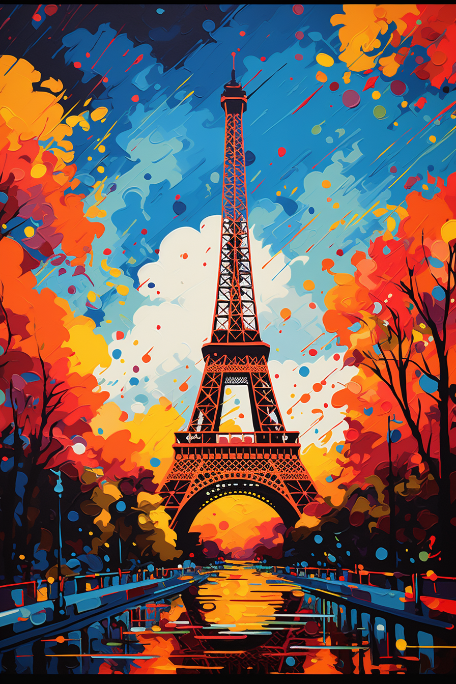 Tableau Pop Art Tour Eiffel