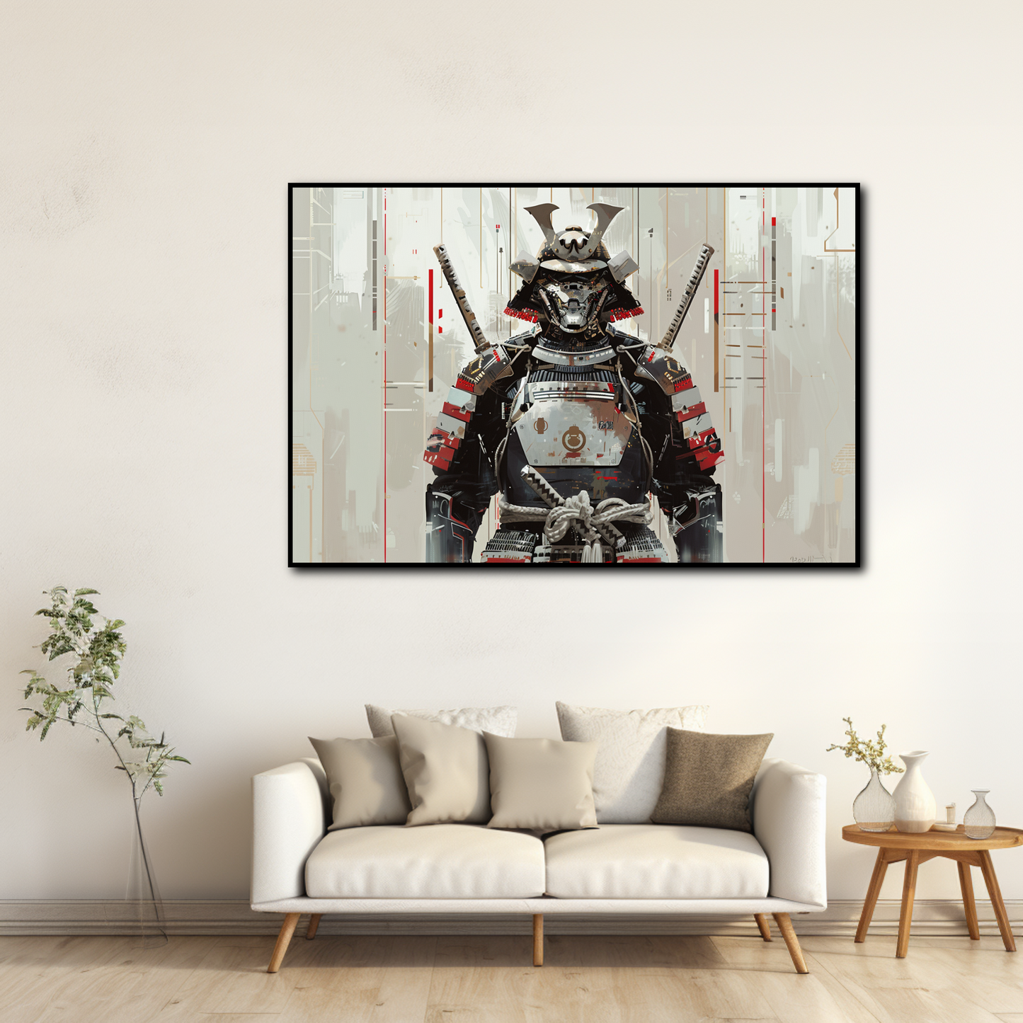 Tableau Japonais Samouraï Cyborg