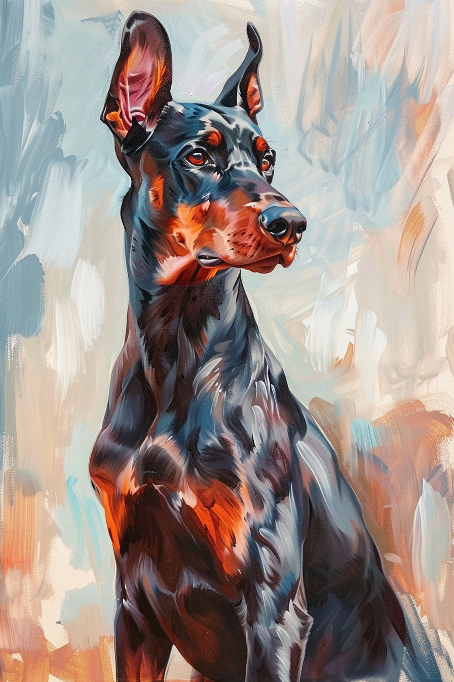 Tableau Doberman