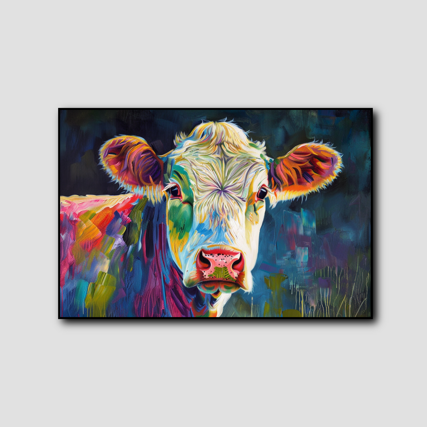 Tableau Vache Multicolore