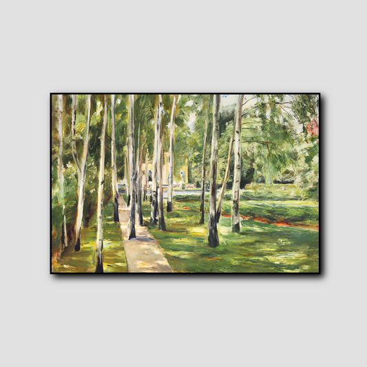 L'Allée de bouleaux dans le jardin - Max Liebermann