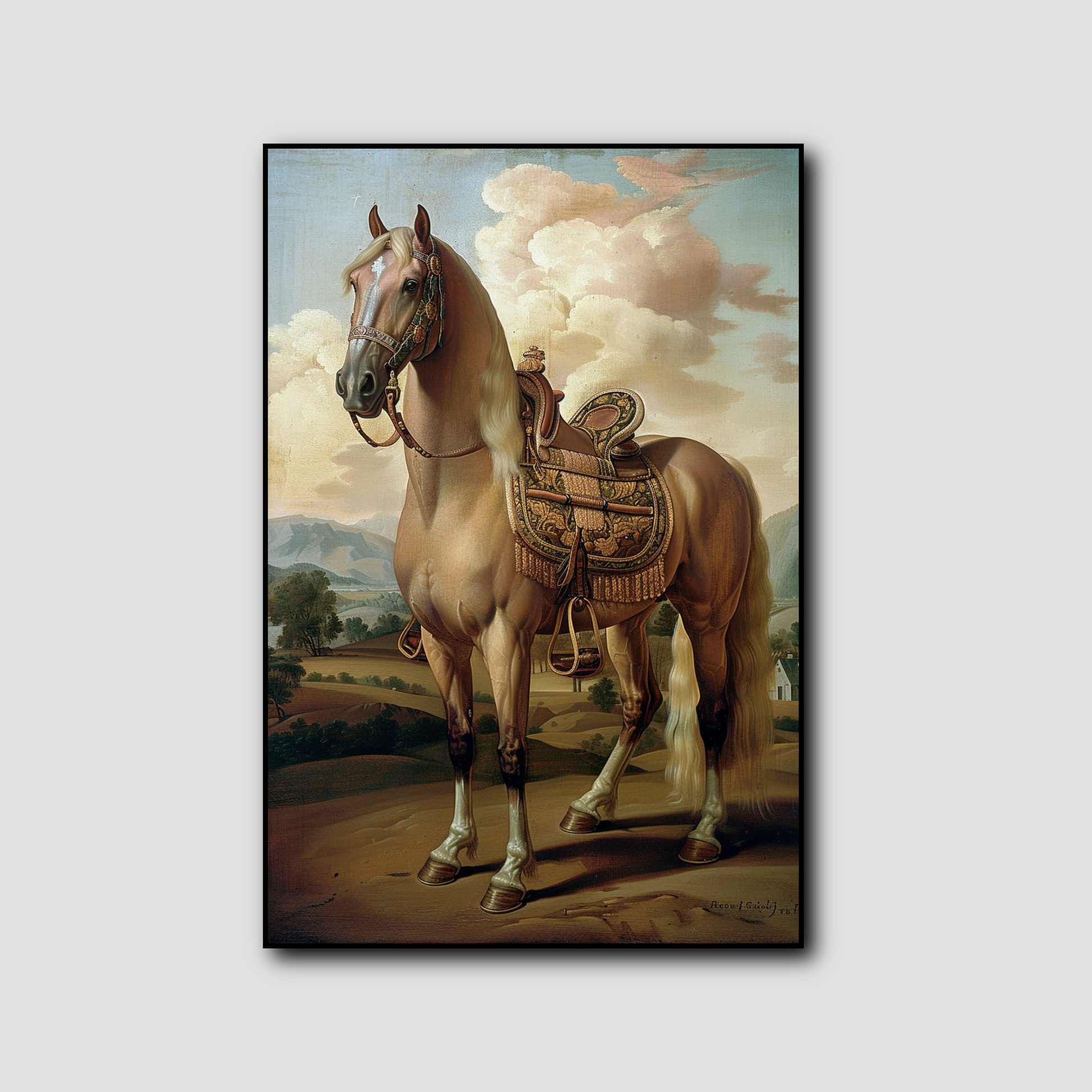 Tableau Ancien Cheval