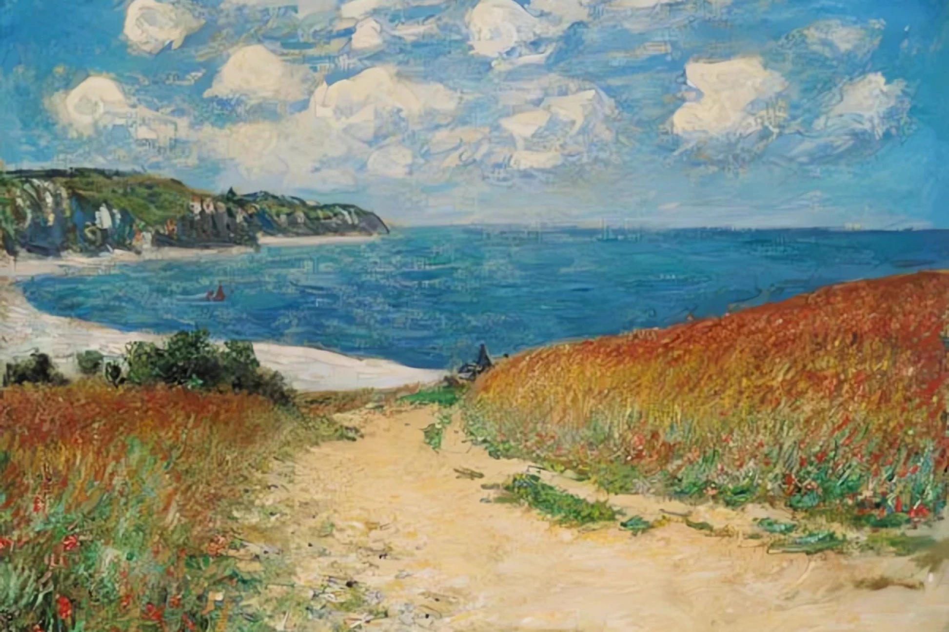 Chemin dans les blés à Pourville - Claude Monet