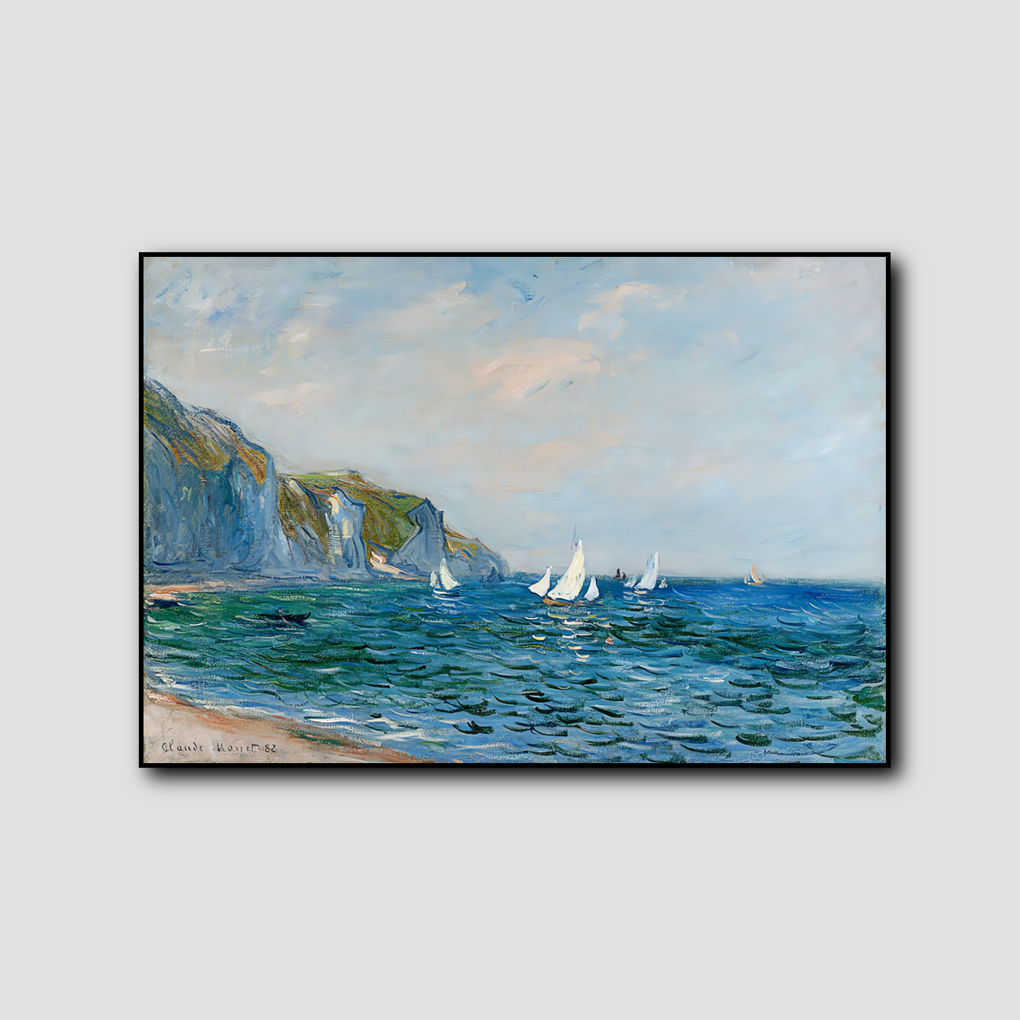 Falaises et Voiliers à Pourville - Claude Monet