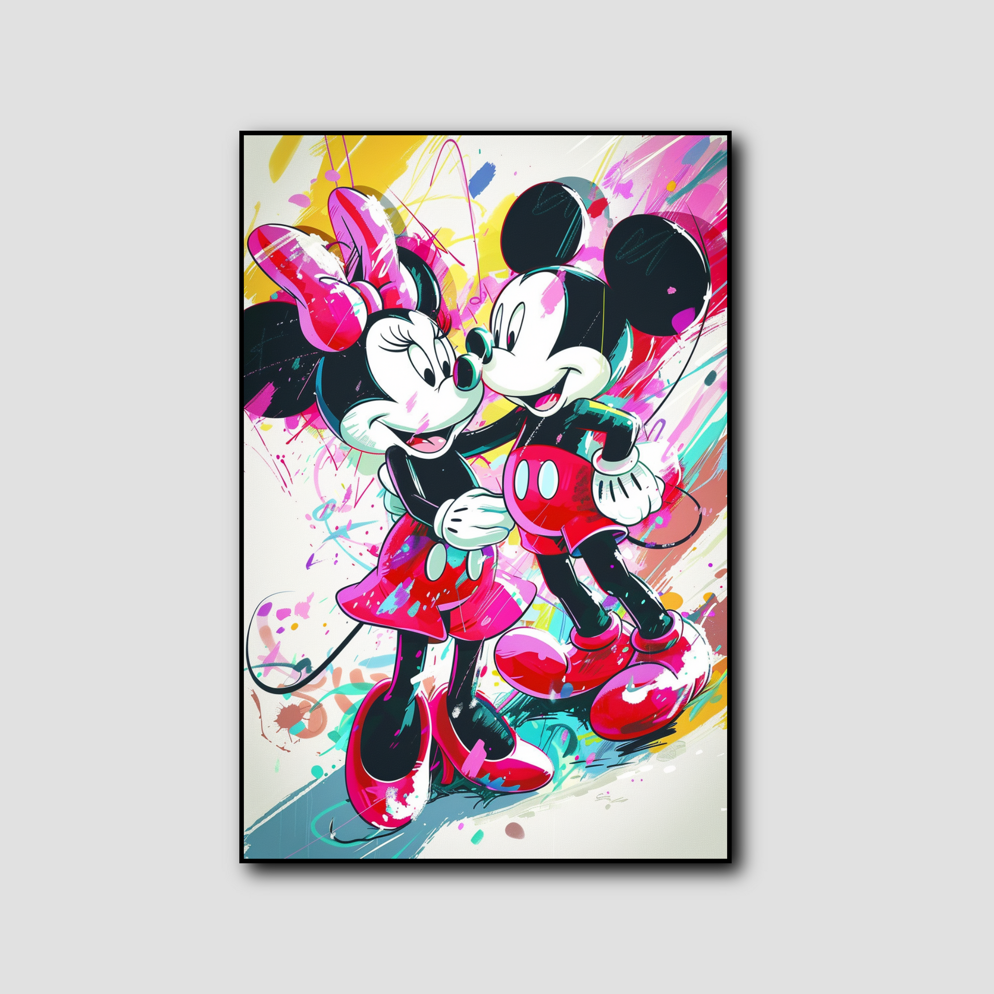 Tableau Street Art Mickey Minnie Love