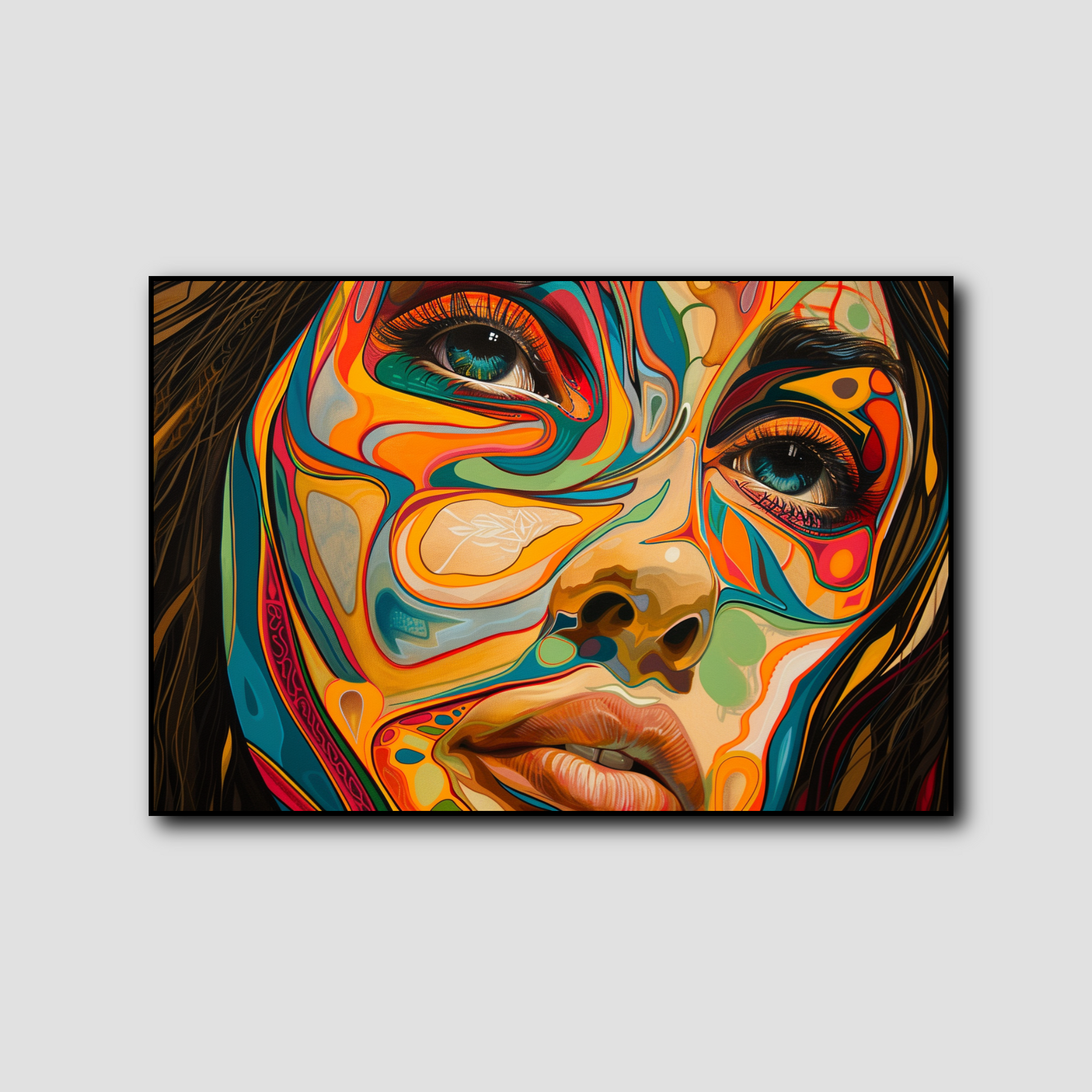 Tableau Visage Femme Coloré