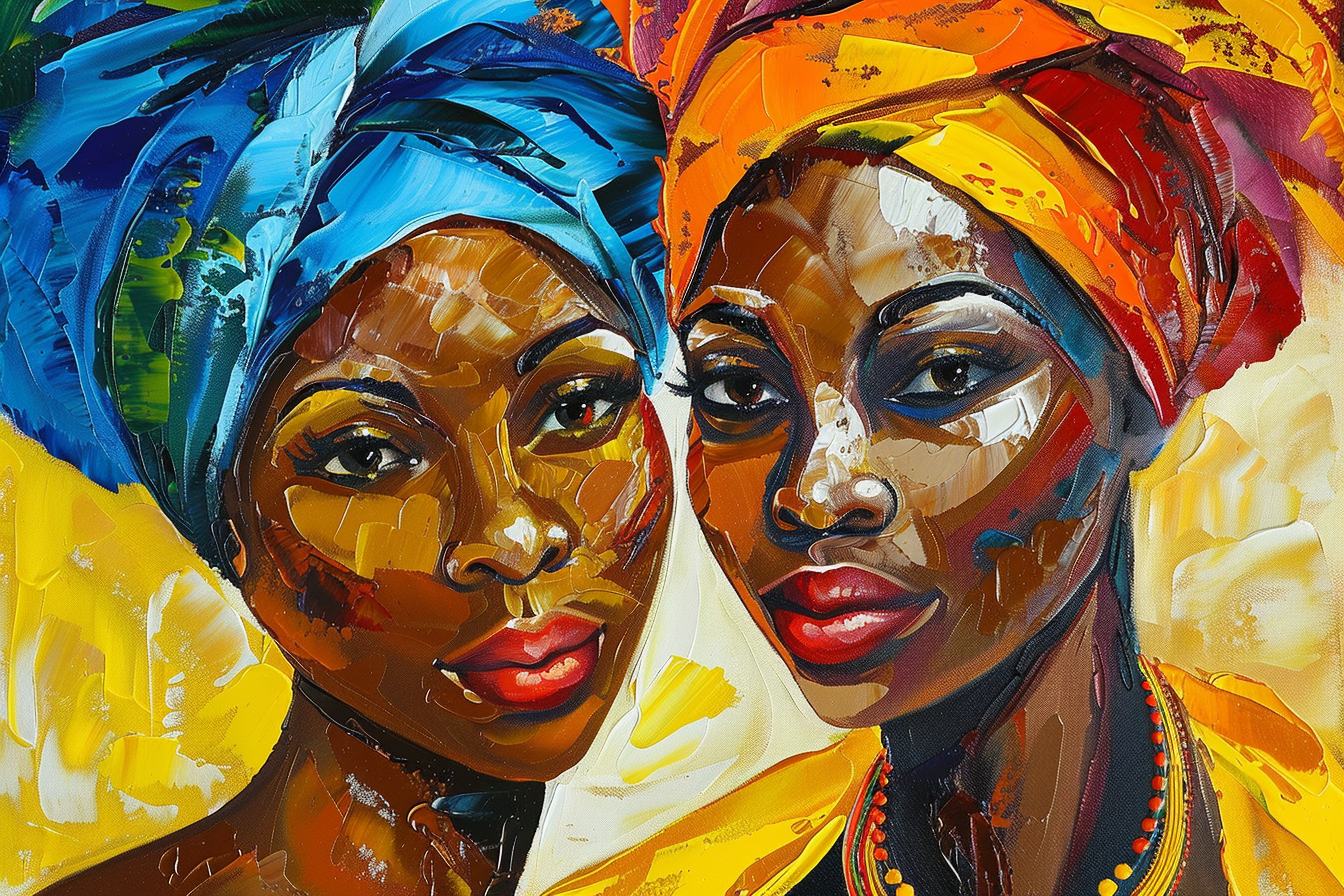 Peinture sur Toile Femme Africaine