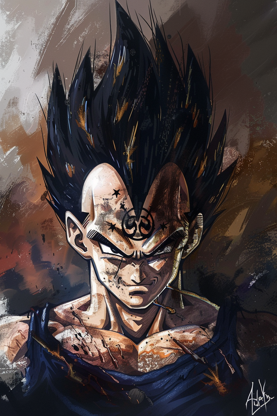 Tableau Dragon Ball Majin Vegeta