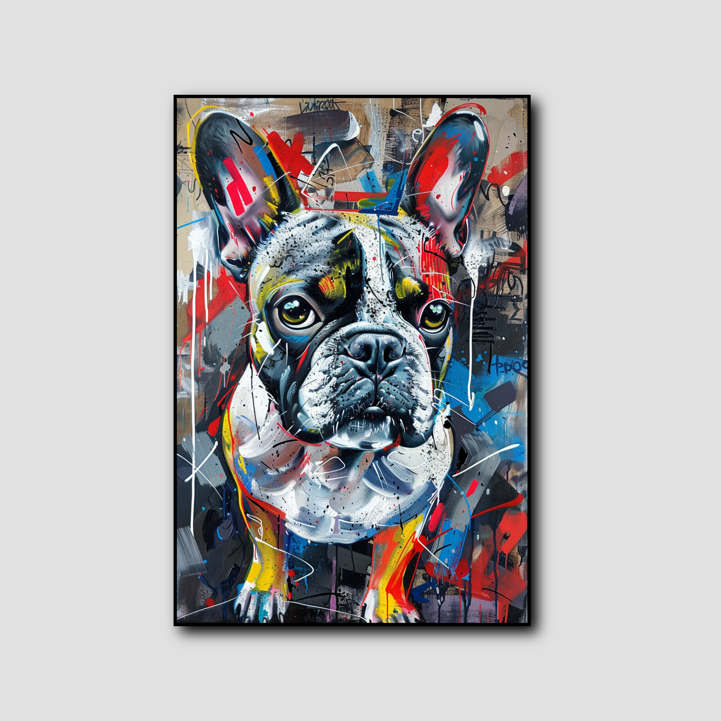 Tableau Street Art Bulldog Français