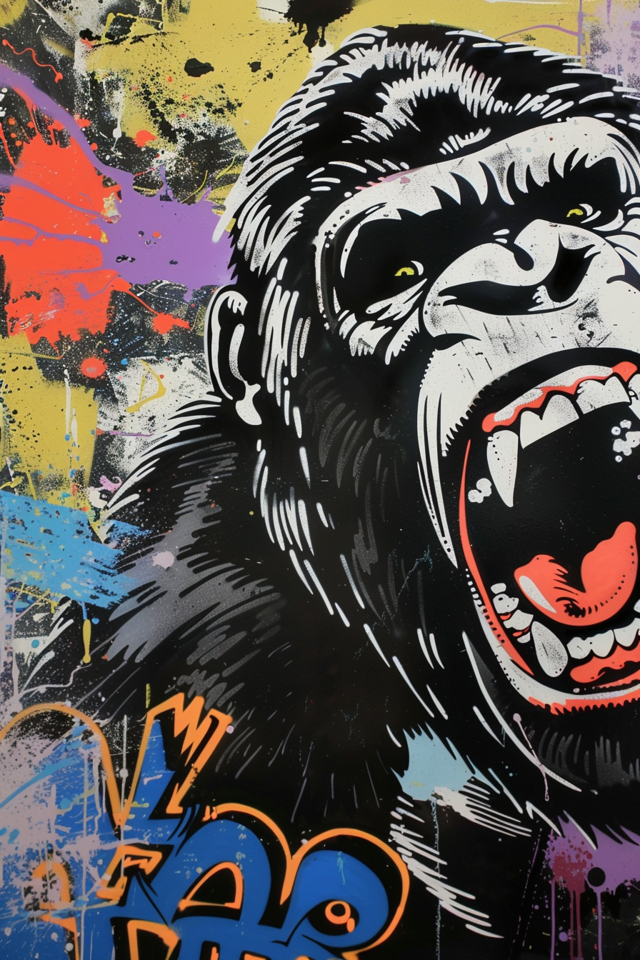 Tableau Gorille Street Art