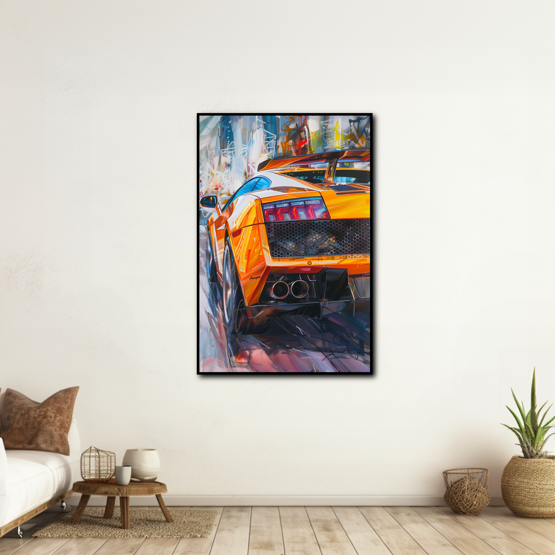 Tableau Lamborghini Jaune