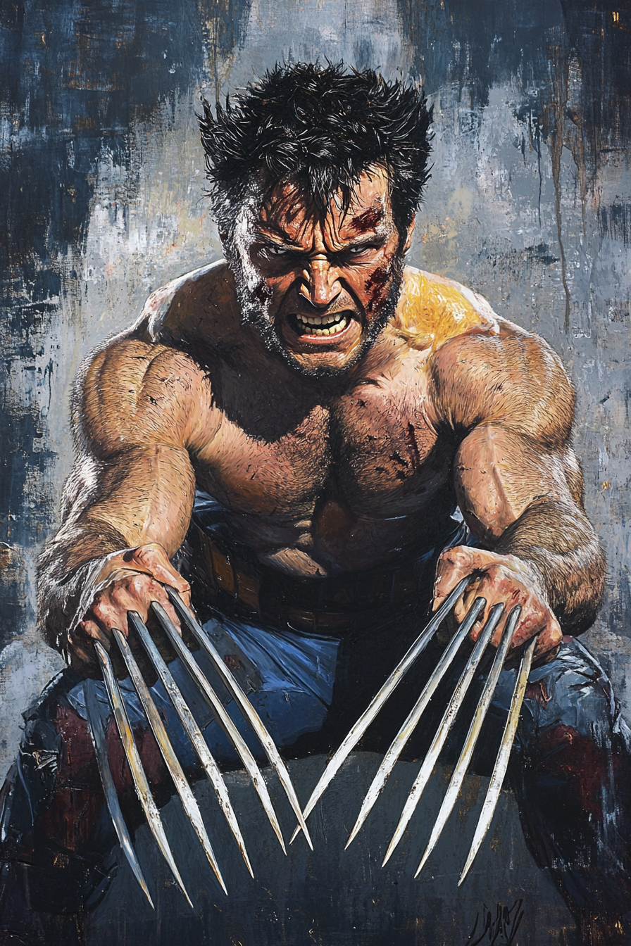 Tableau déco Wolverine Hugh Jackman Marvel