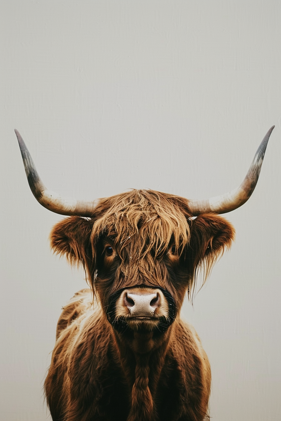 Tableau Vache Highland de Face