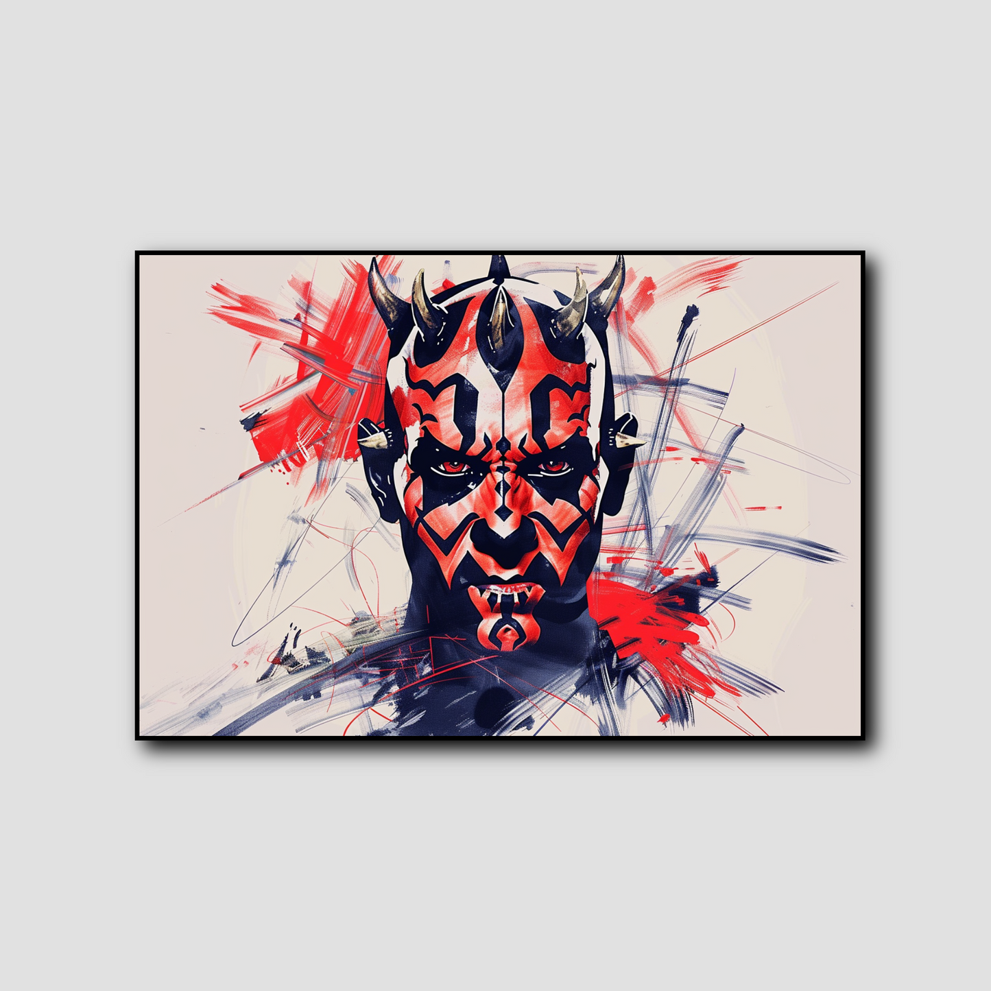 Tableau déco Dark Maul Star Wars Esquisse pop art