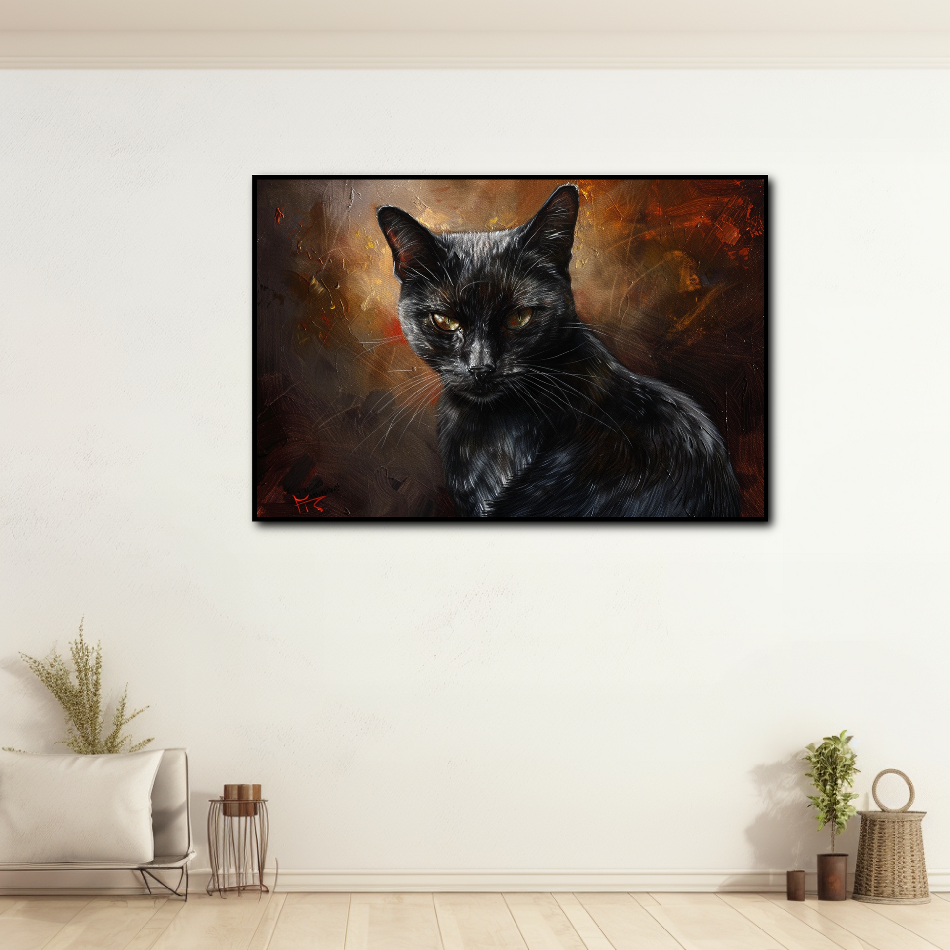 Peinture Chat Noir