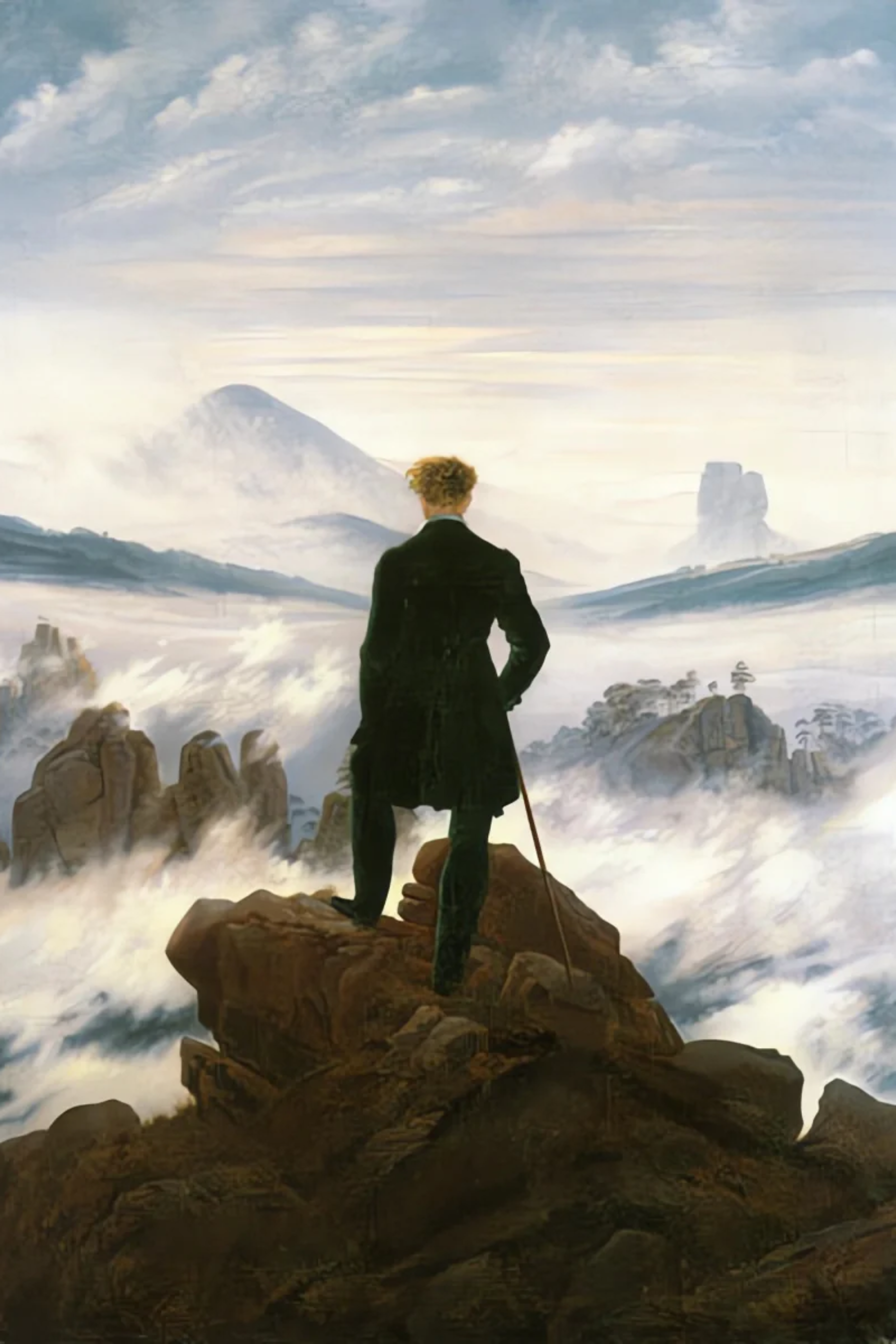 Le Voyageur contemplant une mer de nuages - Caspar David Friedrich