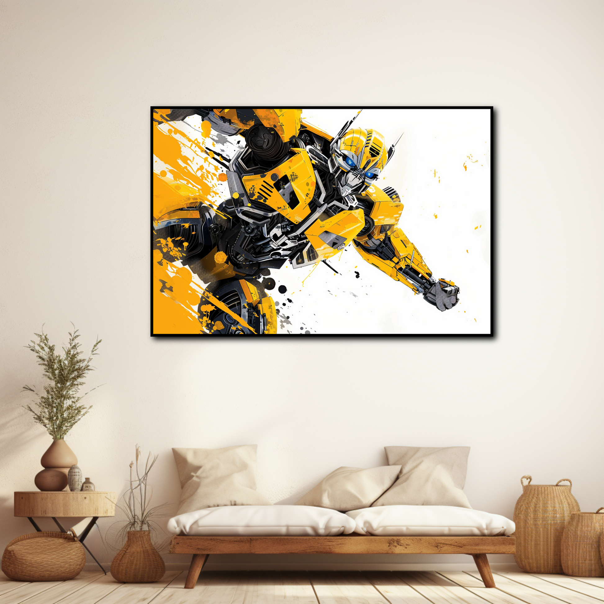 Tableau déco Bumblebe Transformers pop art