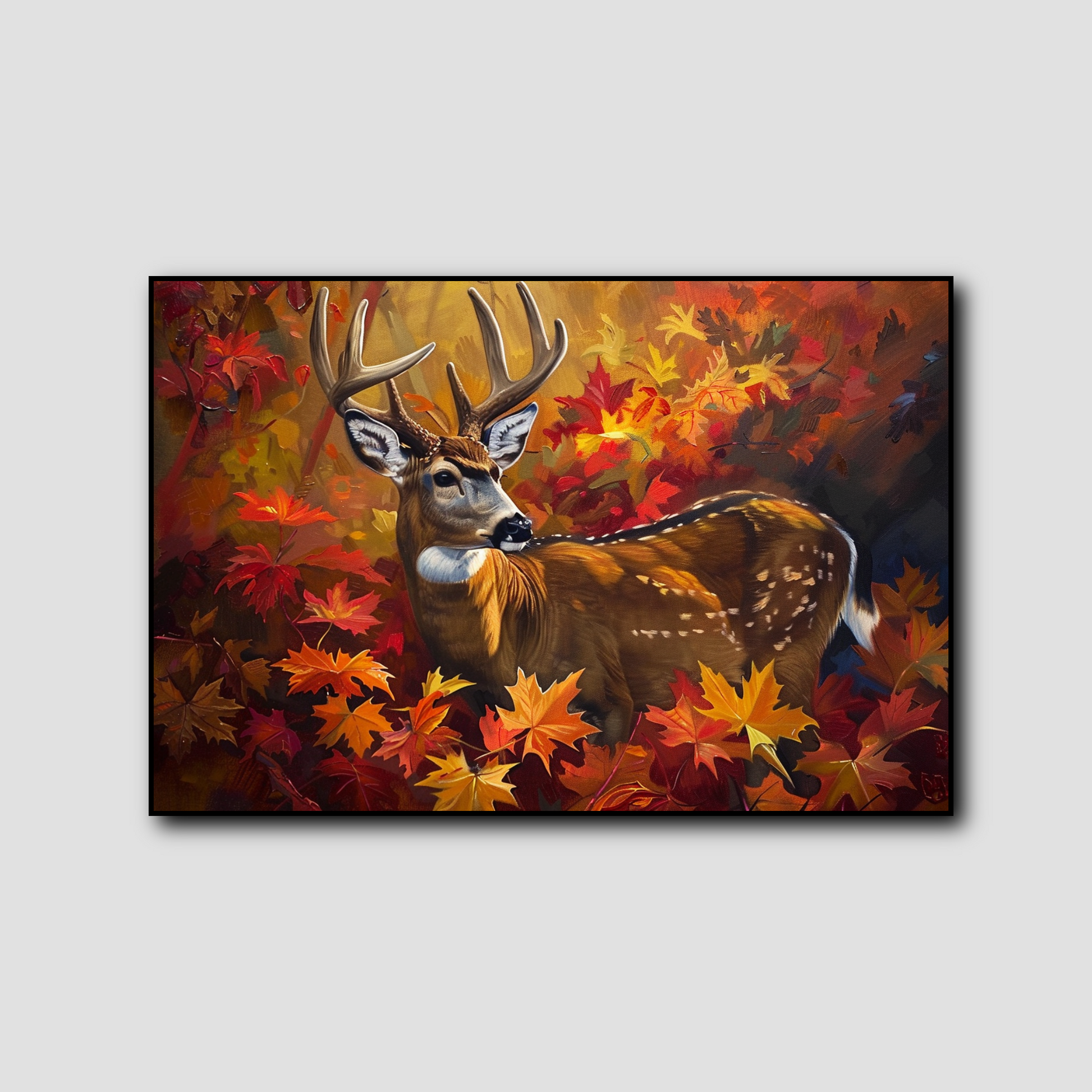 Tableau Cerf Automne