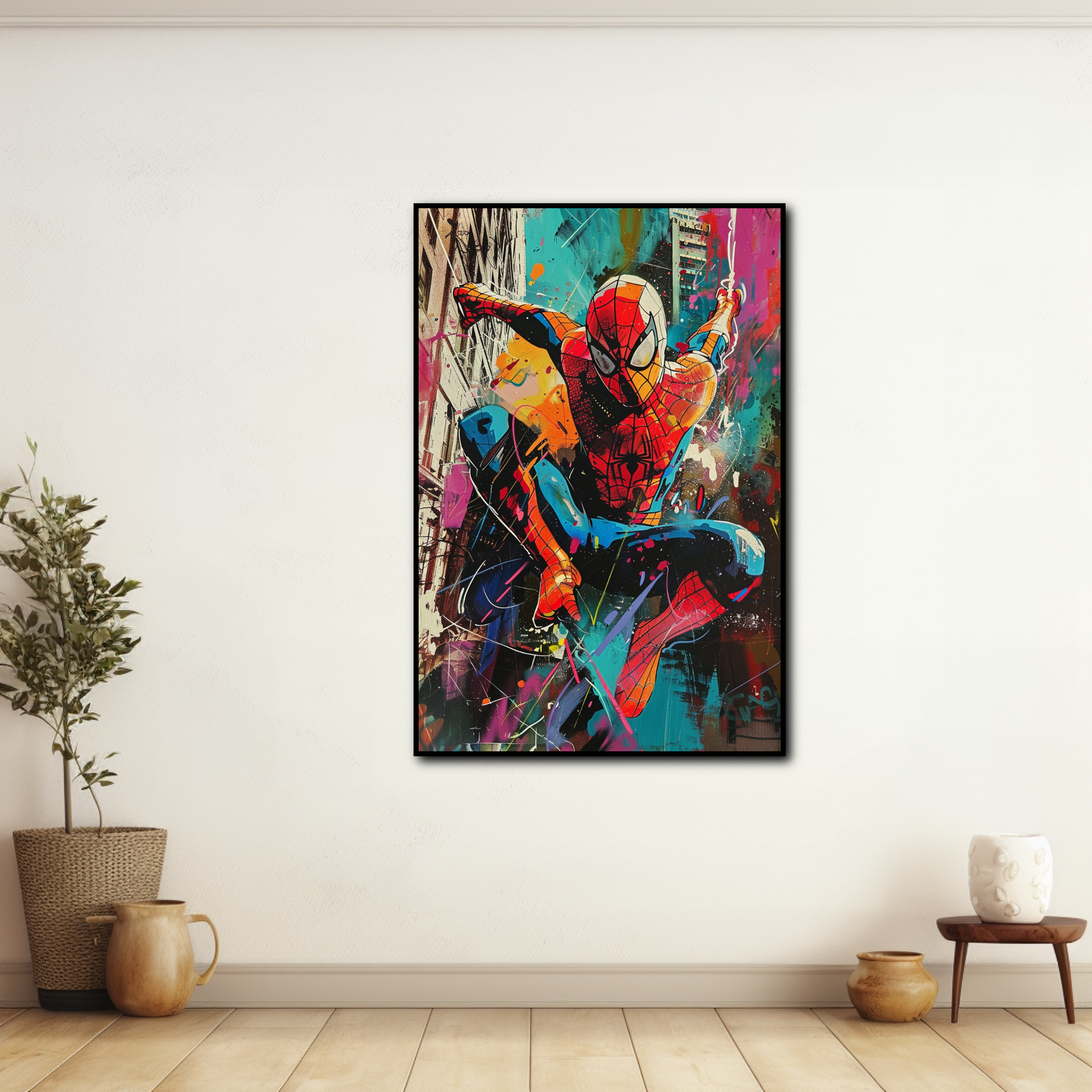 Tableau Spiderman Street Art