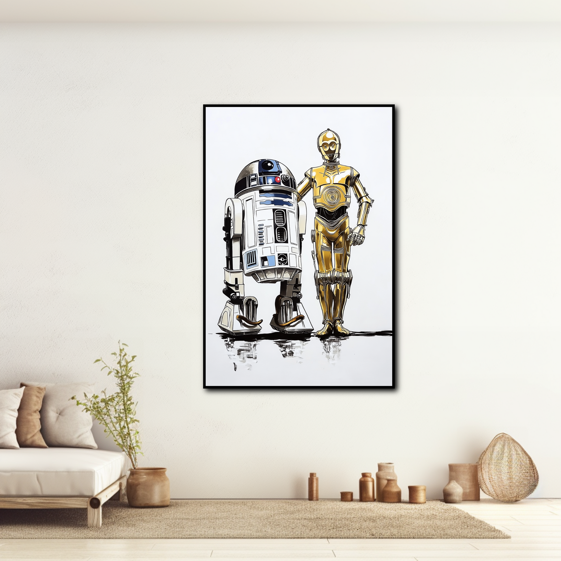 Tableau Star Wars R2D2 et Sispo