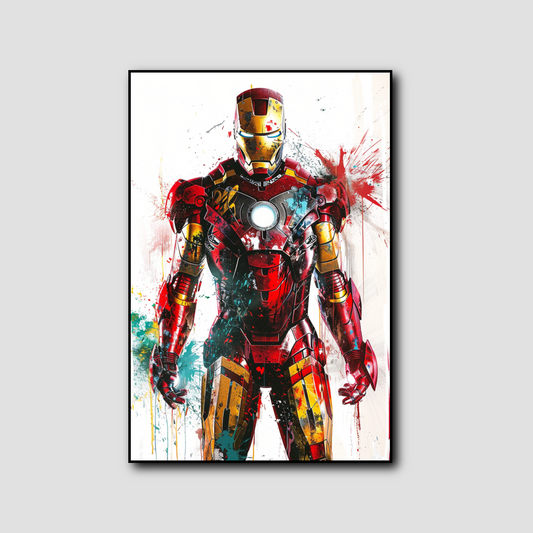 Tableau déco Iron Man peinture street art graffiti