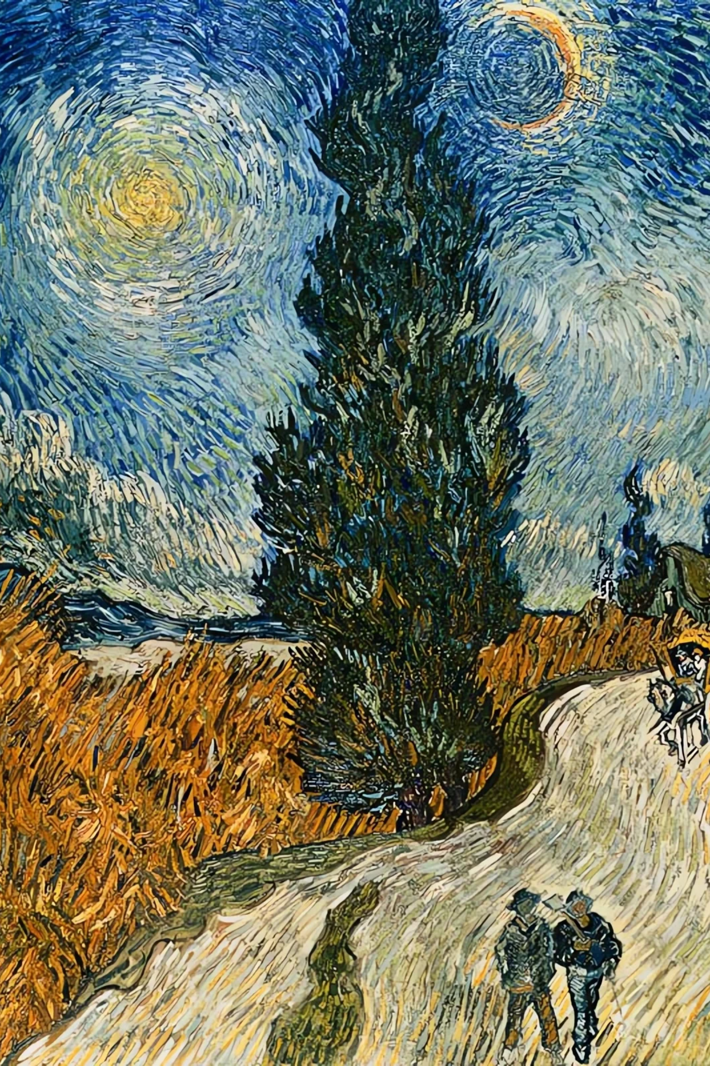 Route avec des cyprès - Vincent Van Gogh