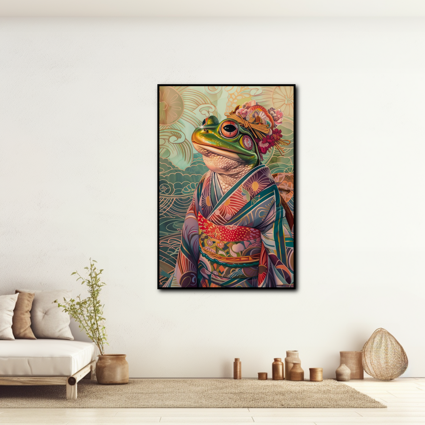 Tableau Grenouille Geisha