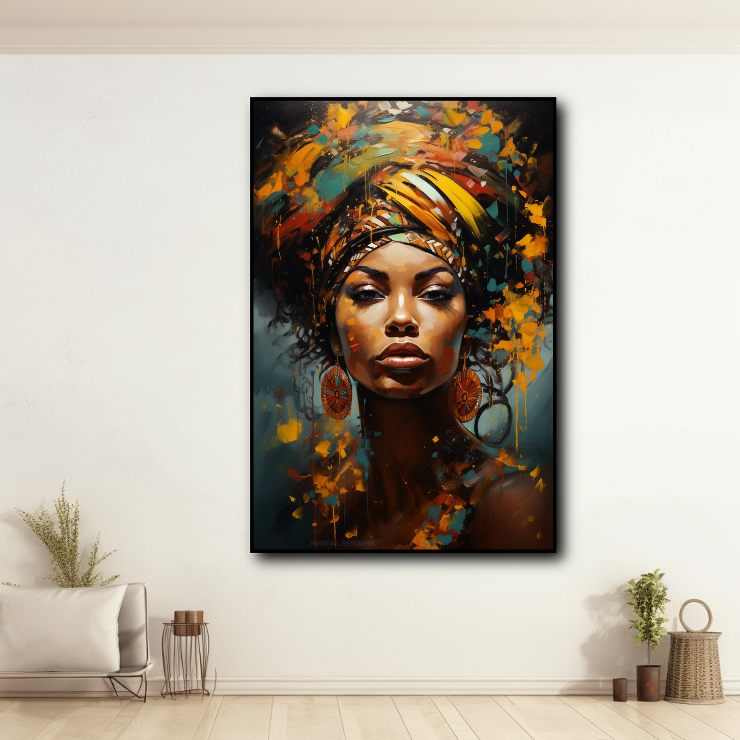 Tableau Femme Africaine Moderne