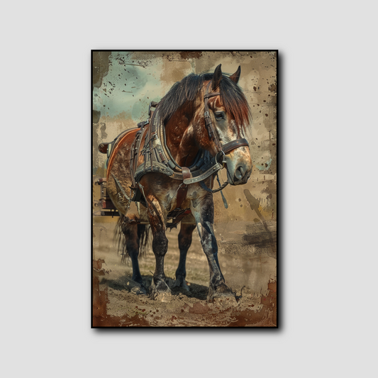 Tableau Cheval de Trait