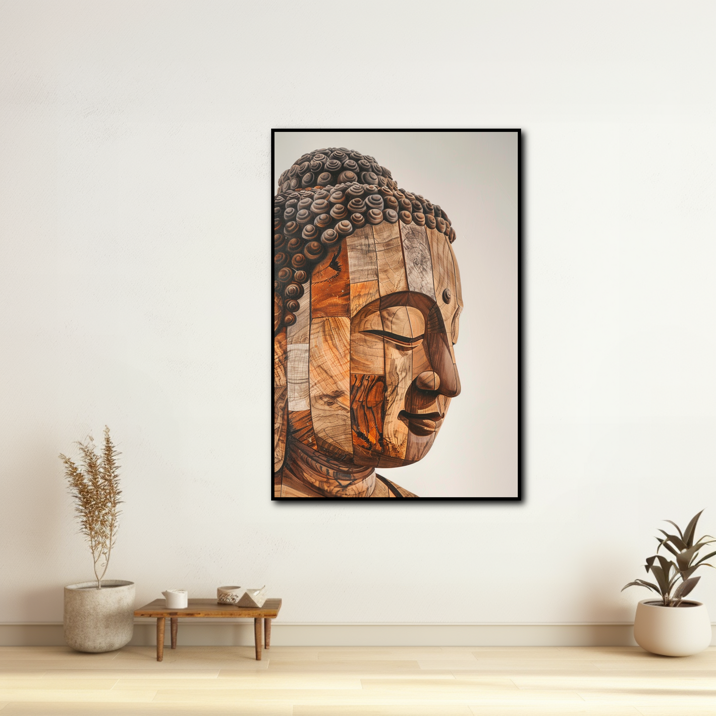 Tableau Statue Bouddha en Bois