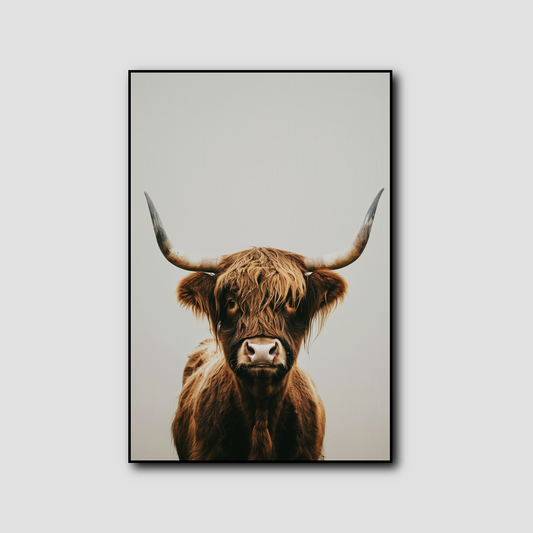 Tableau Vache Highland de Face