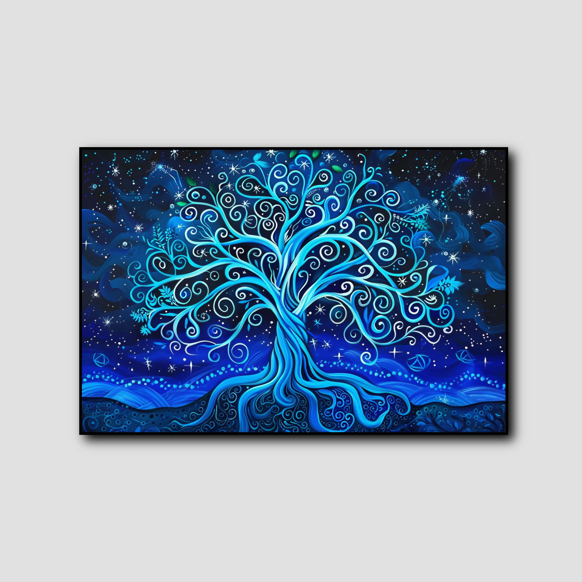 Tableau Arbre de Vie Bleu