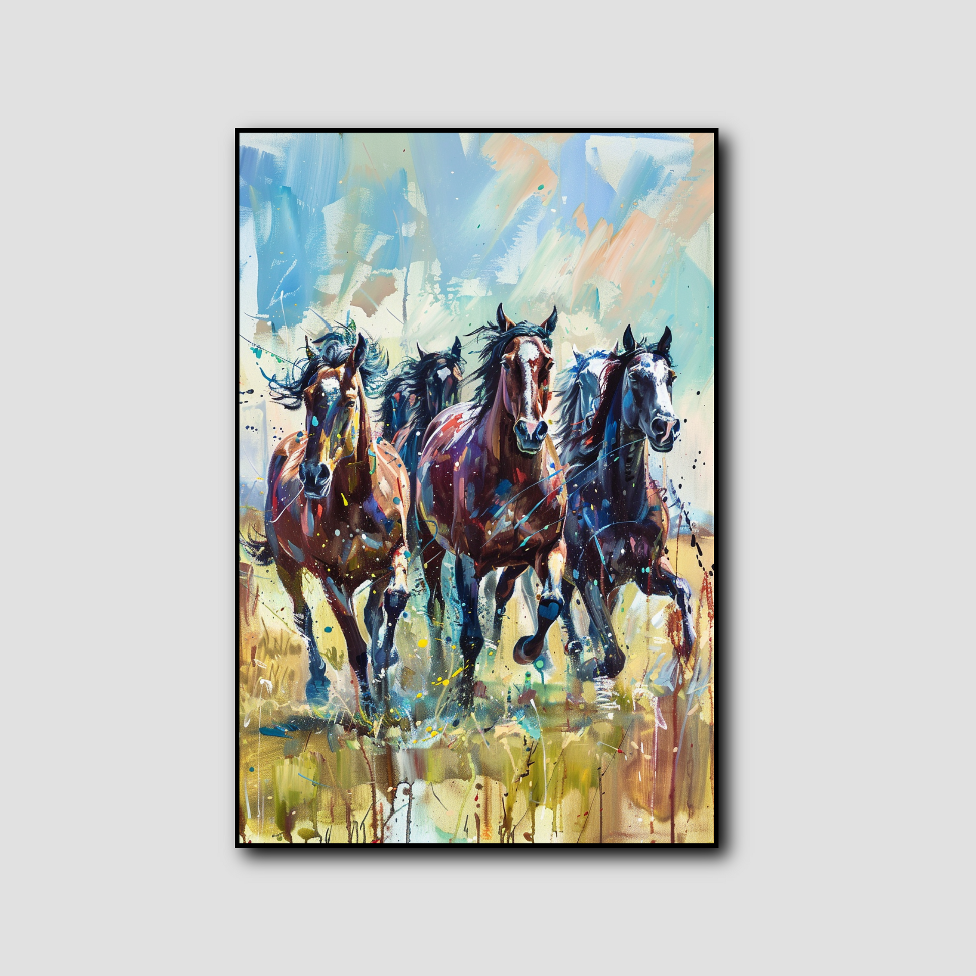 Tableau Peinture Chevaux