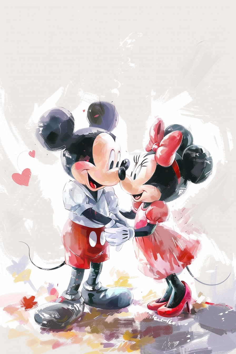 Tableau Disney Mickey & Minnie Love