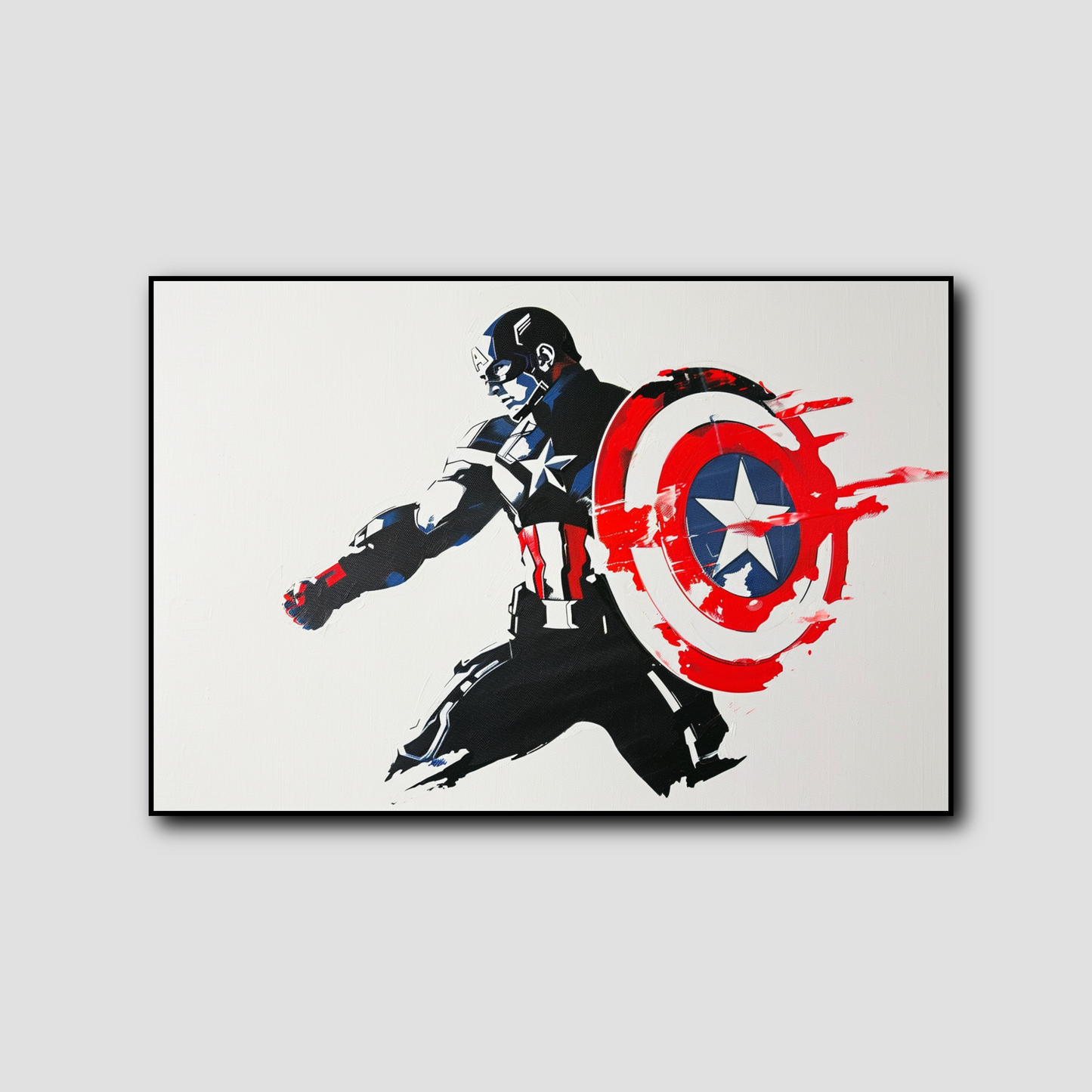 Tableau Captain America minimaliste